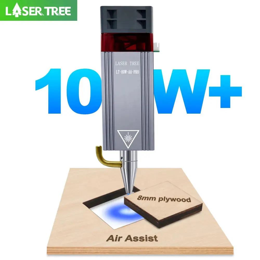 Metal Laser Cutter Head - LASER TREE 10W Optical Power 80W