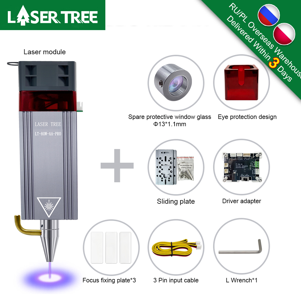 LASER TREE 20W 10W 5W Optical  - Metal Laser Cutter Head 评论和价格