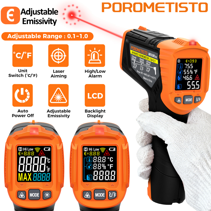 -50~380C Infrared Thermometer  - Industrial Laser Sensor 评论和价格