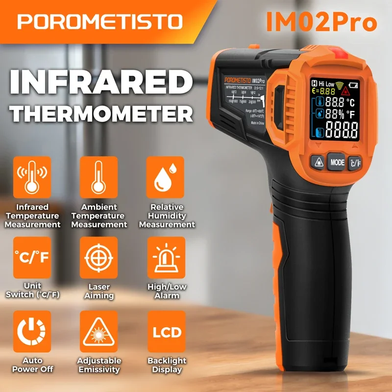 -50~380C Infrared Thermometer  - Industrial Laser Sensor 评论和价格